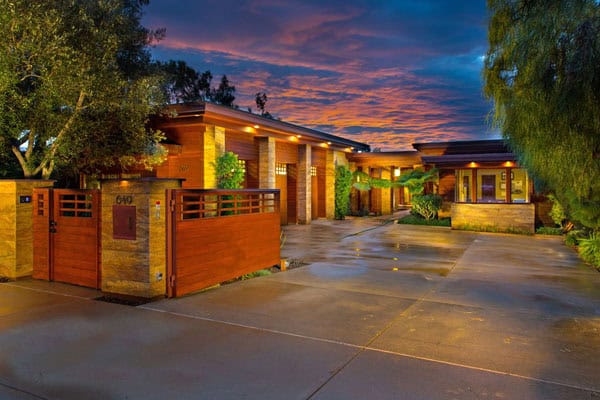 frank Lloyd Wright inspiried Solana Beach luxury home