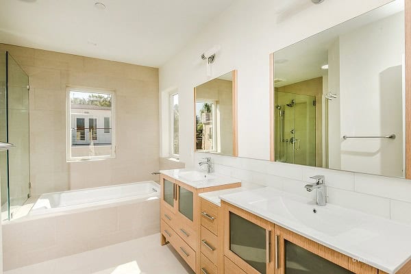Green Master Bathroom, Modern Coastal Master Bath, Beachy Master Bedroom