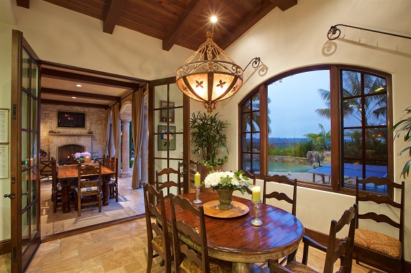 Olde World Dining, Indoor Outdoor Living, Tuscan Designed Home, 
